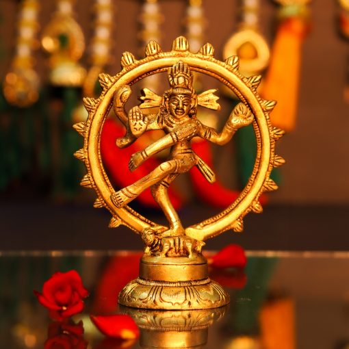 Natraj Statue Brass Showpiece - Shiva Dancing Nataraja Idol