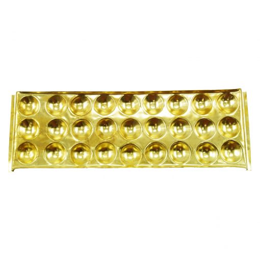 Rectangle Design Brass Ghee Diya Holder-300gm - Image 3