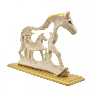 PujaNPujati Horse Statue Showpiece with Baby Animal Figurine
