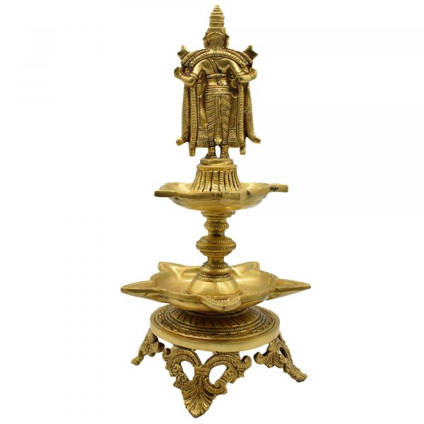 Tirupati balaji Brass Long Diya lamp