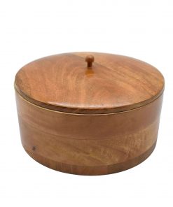 Wooden Round Chapati Container Roti Box