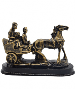 Couple on Horse Polyresin Showpiece