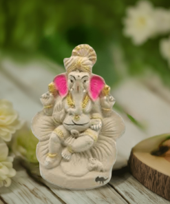 Eco-friendly-Ganesha-Idol-with-turbon---7-inch