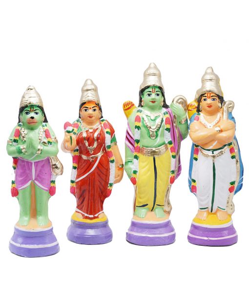 Ram Lakshman Sita Anjaneya Set of 4 Golu Dolls for Navratri - Image 3