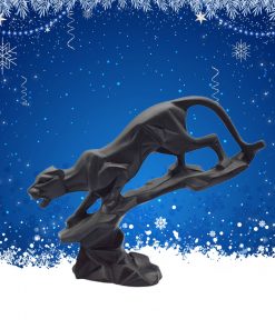 Black Panther Cheetah Statue Showpiece