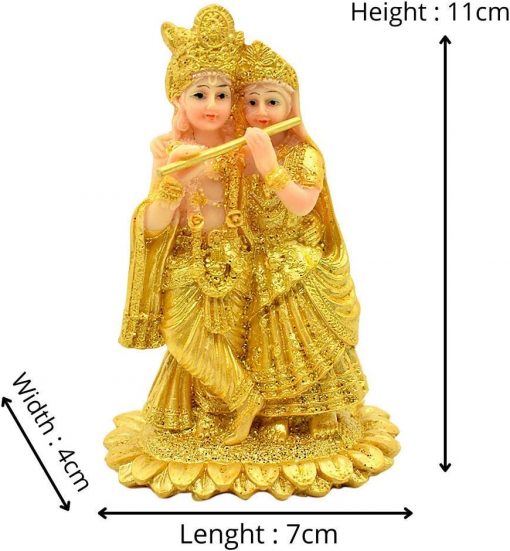 Radha Krishna Murti Idol Showpiece, - Image 3