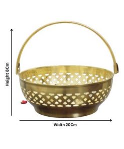 Brass Flower Basket -size