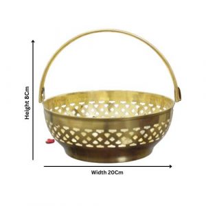 Brass Flower Basket -size