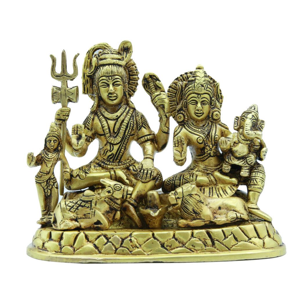 Brass shiva family for puja and home decor » PujaNPujari