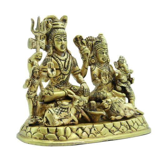 Brass shiva family for puja and home decor - Image 2