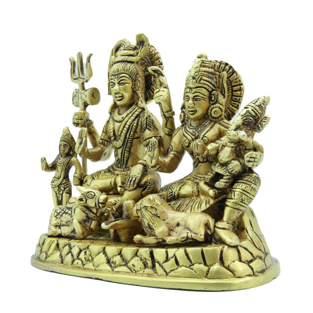 Brass shiva family for puja and home decor » PujaNPujari