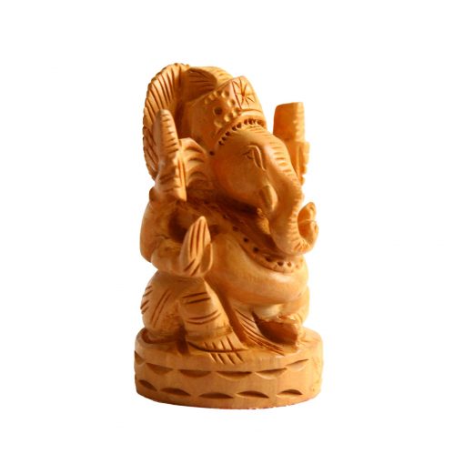 Channapatna Wooden Ganesha Statue Craved 6 CM Height - Image 2