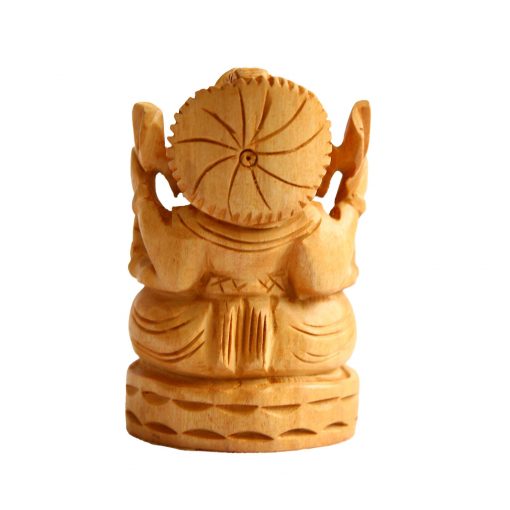 Lord Ganesha channapanta Wooden Idol Sculpture Home Decorative Figurine. - Image 4