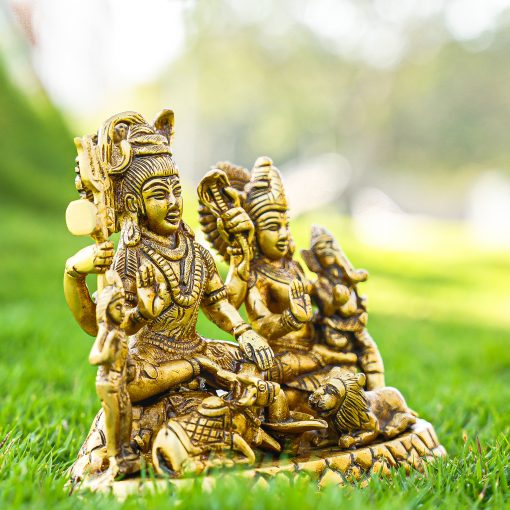 Brass shiva family for puja and home decor - Image 2