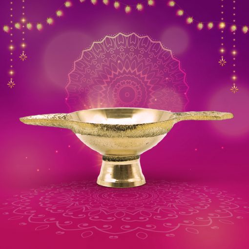 Brass or Pital Diya For Pooja