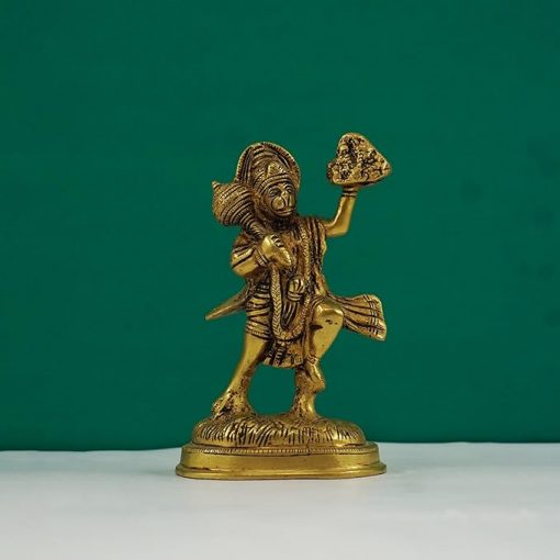 Brass Hanuman Idol | Bajrang Bali- Large - Image 2