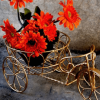 Metal Cycle Planter Stand Flower Pot