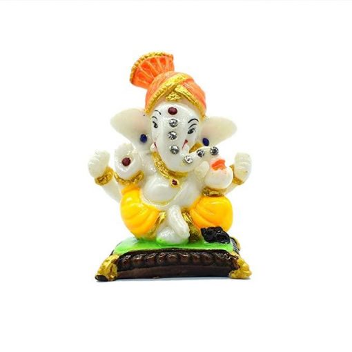 Lord Pagadi Ganesha Decorative Showpiece Idol for Car Dashboard