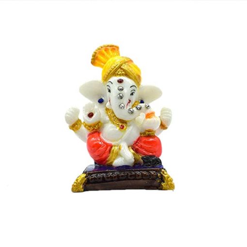 Pagadi Ganesha Decorative Showpiece Idol for Car Dashboard