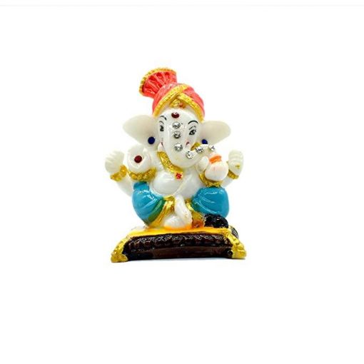 Lord Pagadi Ganesha Decorative Showpiece Idol for Car Dashboard