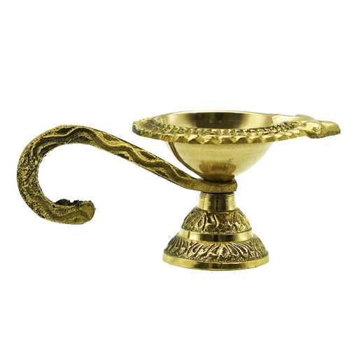 Brass Golden Diya for Temple Puja Room,Diya for puja. - Image 2