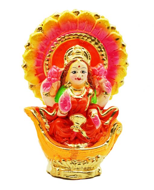 Lakshmi Ganesh Sitting on Boat Golu Dolls - Image 4