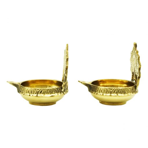 Pure Brass Shanku Chakra kuber Diya, Brass Kuber Diyas, Oil Lamp for Home Decoration, Pooja and Diwali, - Image 3