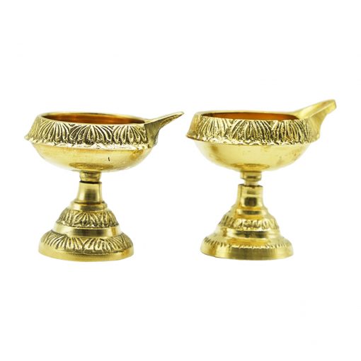 Kuber Diya Jyoti on Stand for Pooja and Diwali Festival Brass Table Diya - Image 3