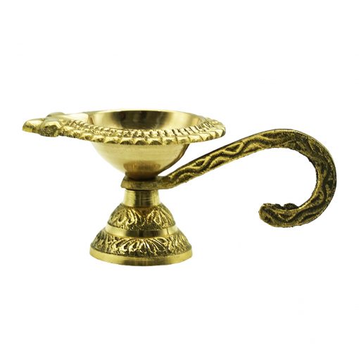 Brass Golden Diya for Temple Puja Room,Diya for puja. - Image 3