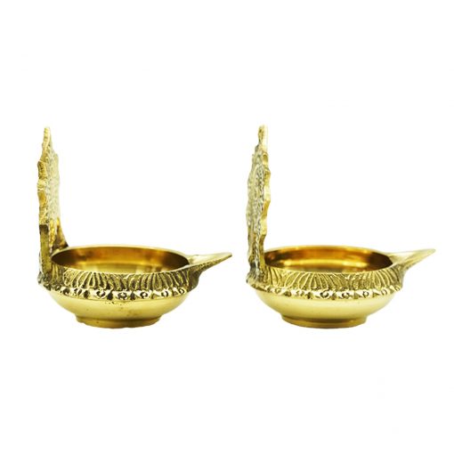 Pure Brass Shanku Chakra kuber Diya, Brass Kuber Diyas, Oil Lamp for Home Decoration, Pooja and Diwali, - Image 4