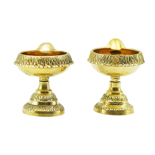 Kuber Diya Jyoti on Stand for Pooja and Diwali Festival Brass Table Diya - Image 4