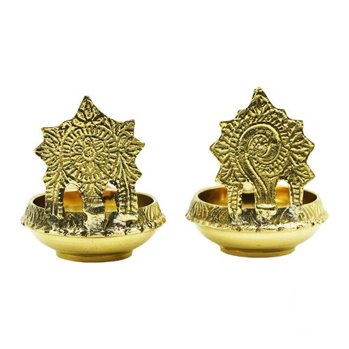 Pure Brass Shanku Chakra kuber Diya, Brass Kuber Diyas, Oil Lamp for Home Decoration, Pooja and Diwali, - Image 5