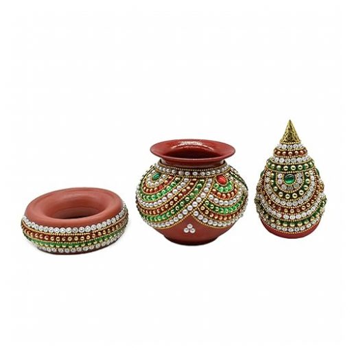 Mangal Kalash Lota Coconut Set for Puja - Image 2