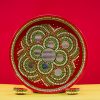 Beautiful Kundan Fancy Pooja Plate, Metal Colorful Pooja Thali Set.