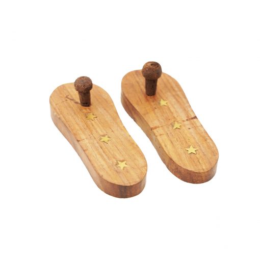 Wooden khadau- Lakshmi Charan Paduka for Pooja (Set of 1) - Image 2