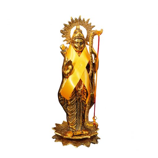 Lord Rama Golden Metal Statue - Image 2