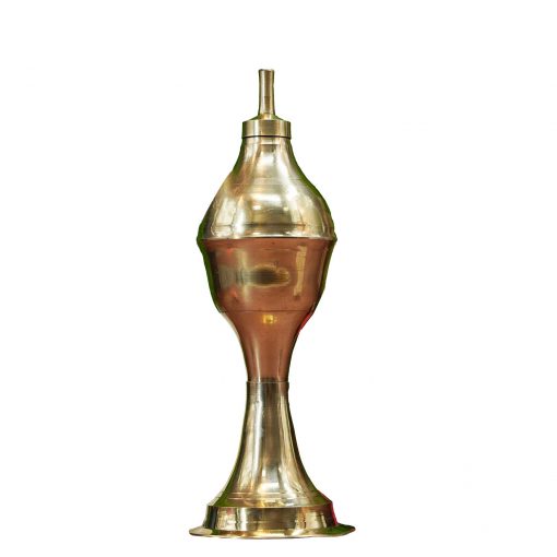 Brass Kerosene Lamp – Traditional Lighting Lamp for Home (9L x 9W x 24H) Cm. - Image 3