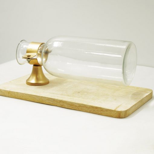 Flower Vase Glass Bottle Hanging with Wood Panel - Image 3