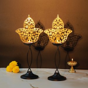 black and gold candle holder, decorative candle holders, indoor outdoor candle holder, led candle holders, candle holders, gold candle holders, candle stand