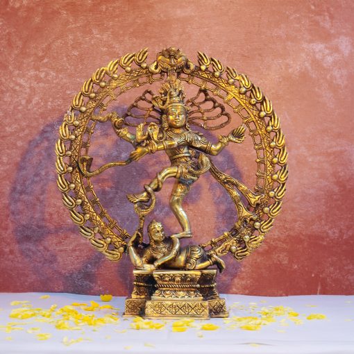 Brass Nataraja Dancing Shiva Statue -The Divine Dance of Shiva