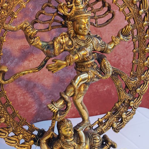 Brass Nataraja Dancing Shiva Statue -The Divine Dance of Shiva - Image 2