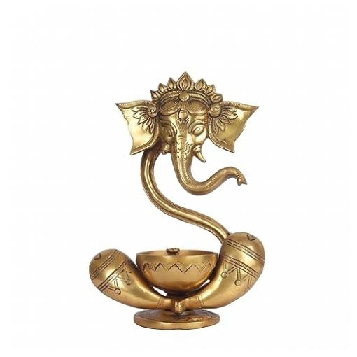 Brass Ganesh Akhand Diya - Image 2