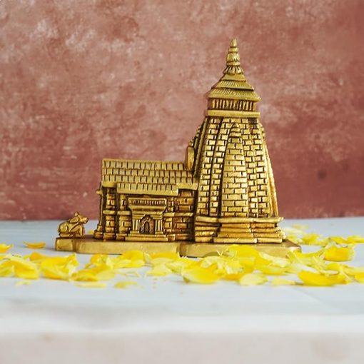 Brass Kedarnath Mandir - Char Dham Pilgrimage -Temple Model Showpiece - Image 4