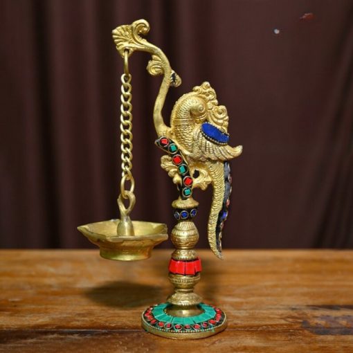 Brass Parrot Design Dipak Set of 2 - Image 2