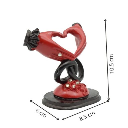 Love Couple Ring Showpiece Statue Gift For Valentine Day - Image 2