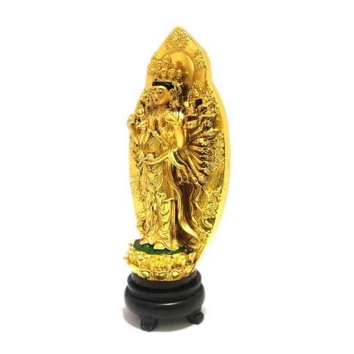 Tibetan Buddhist Green Tara Resin Statue for Vastu - Image 3