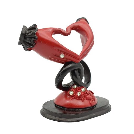 Love Couple Ring Showpiece Statue Gift For Valentine Day - Image 4