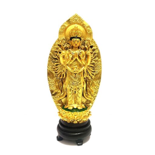 Tibetan Buddhist Green Tara Resin Statue for Vastu - Image 4