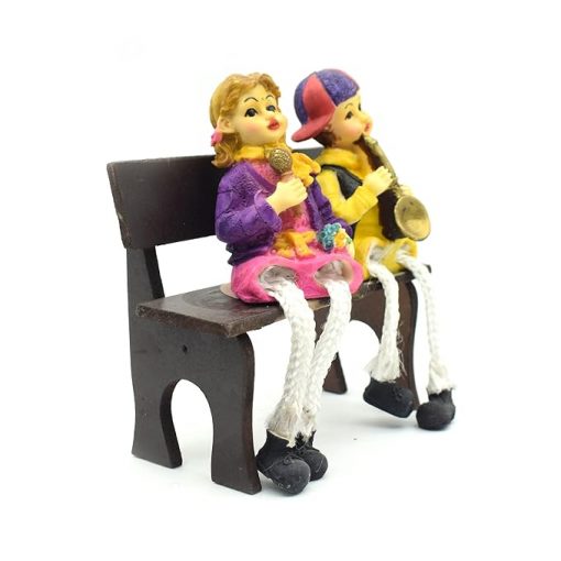 Love Couple Showpiece Gift Sitting on Bench for Valentine Gift - Image 4