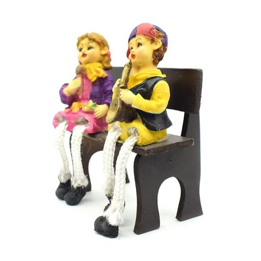 Love Couple Showpiece Gift Sitting on Bench for Valentine Gift - Image 3